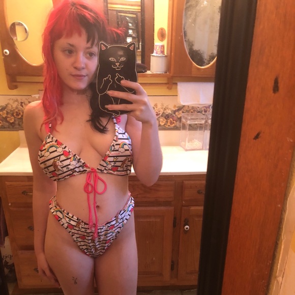 Hot Topic Other - Hot Pink Ruffle Unicorn Bikini Thong High Waisted
